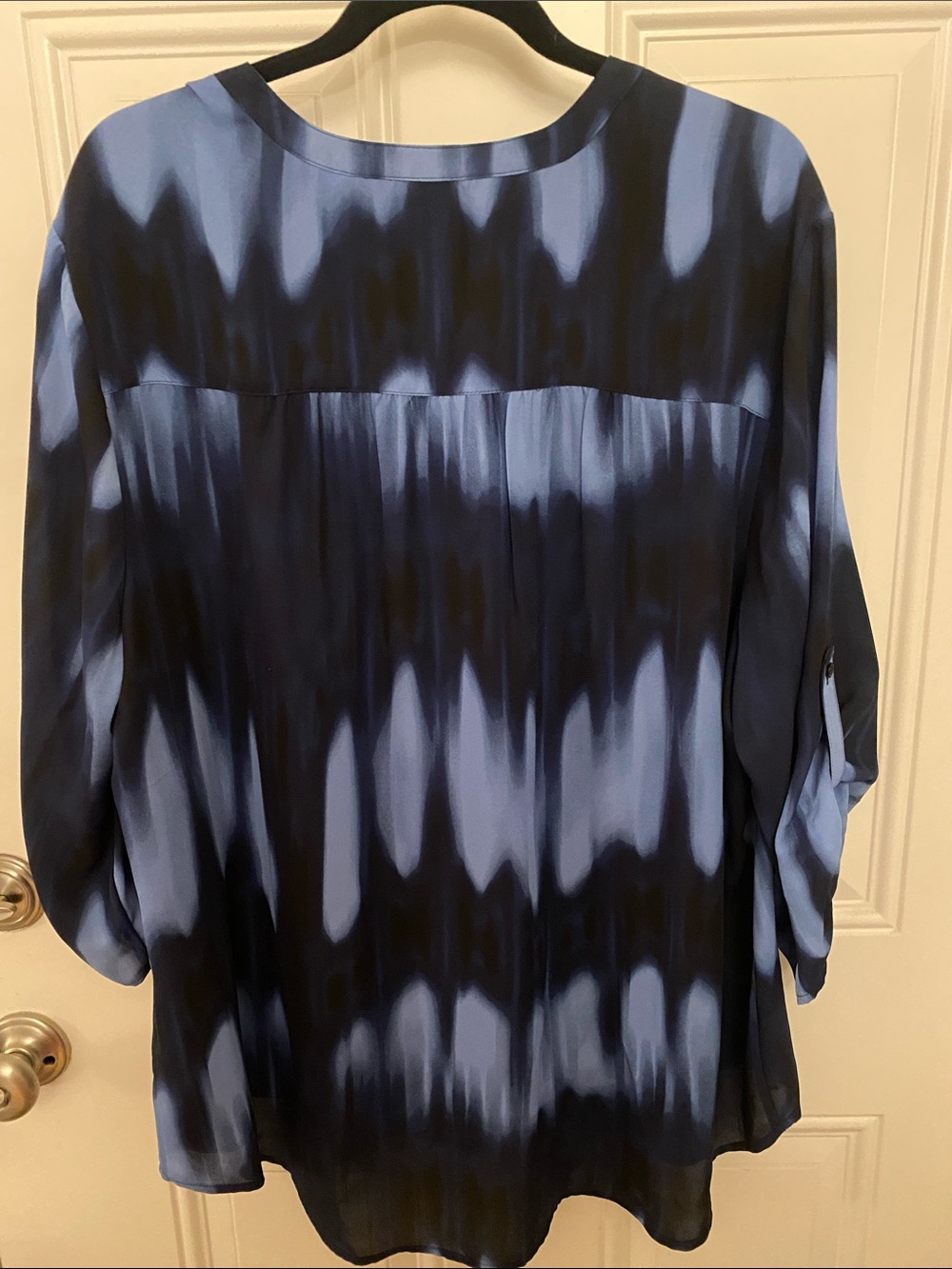 Blue Tie-Dye V-Neck Tunic 22W-24W, 3X - Picture 3 of 3
